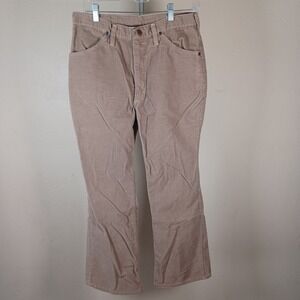 Wrangler Vintage Mens Corduroy Flared Pants‎ Western Retro 1970s 34 Short